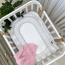 Protectie somn – Baby Nest co-sleeping cu doua fete, alb-roz (4)